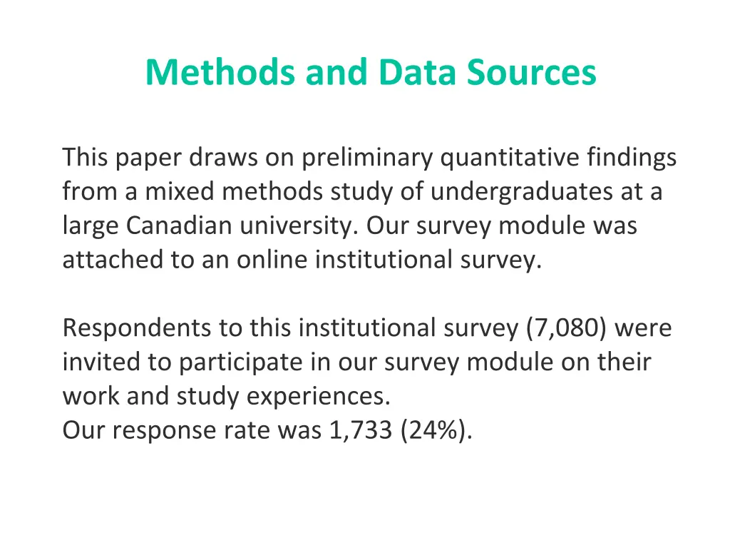 methods and data sources