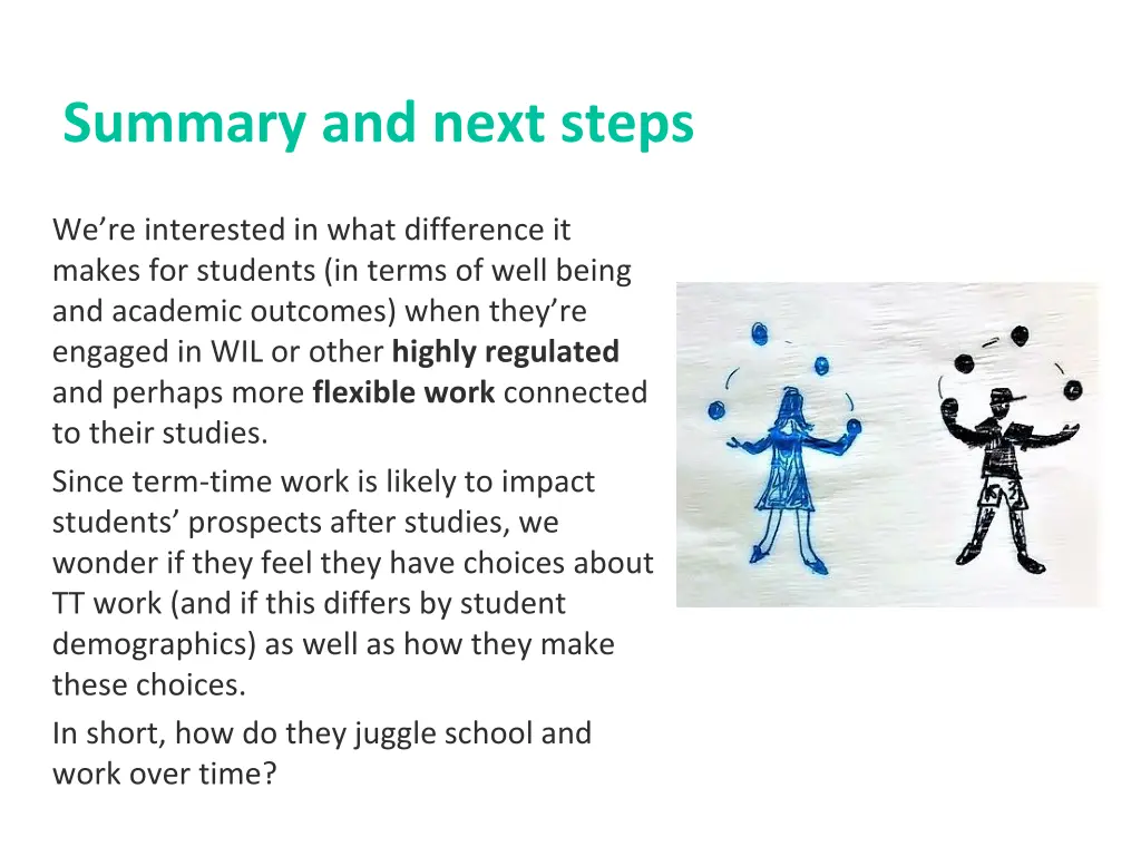 summary and next steps