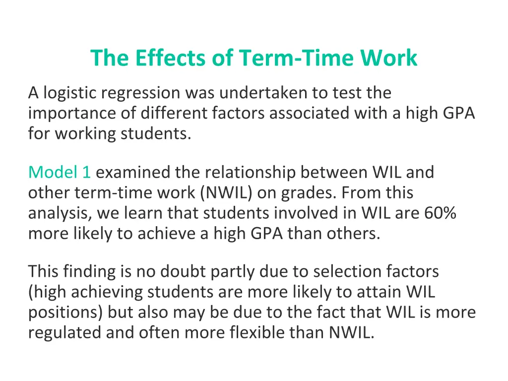 the effects of term time work