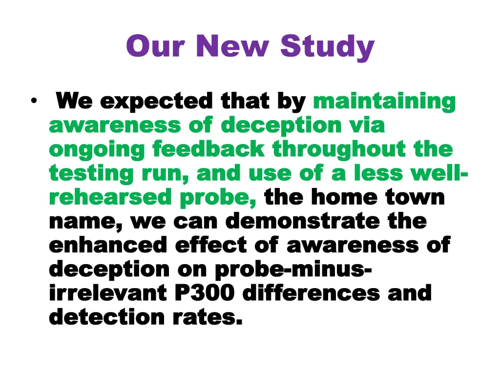 our new study
