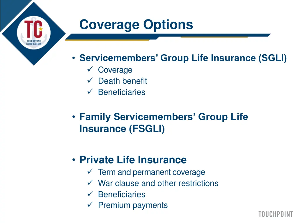 coverage options