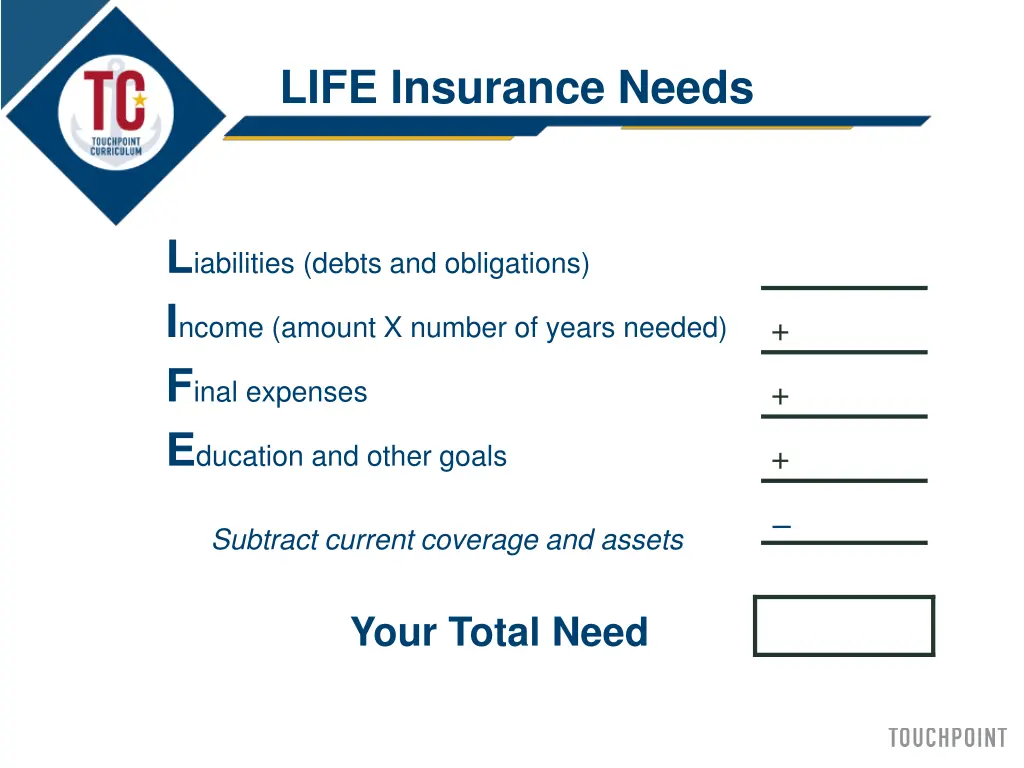 life insurance needs