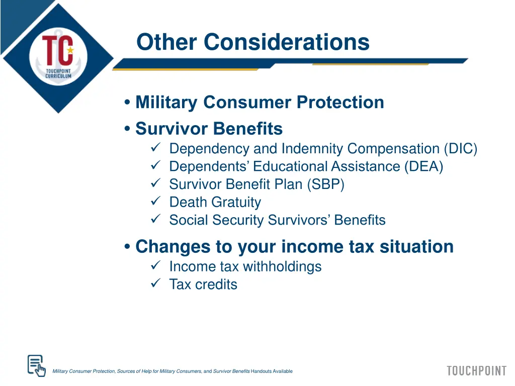 other considerations