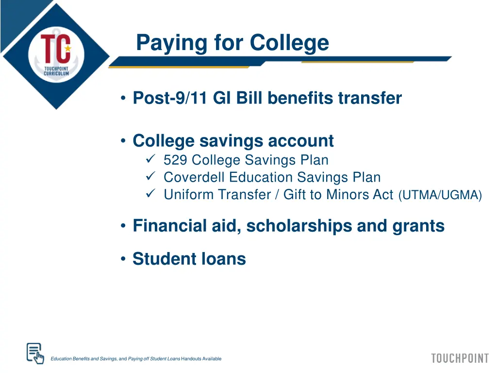 paying for college