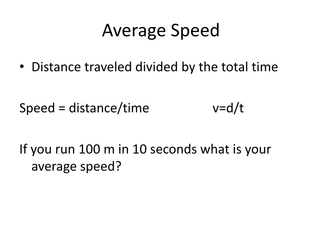 average speed