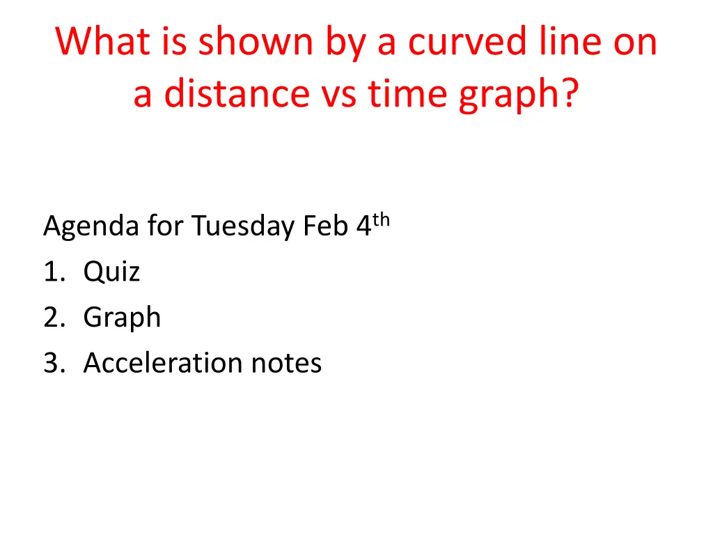 what is shown by a curved line on a distance
