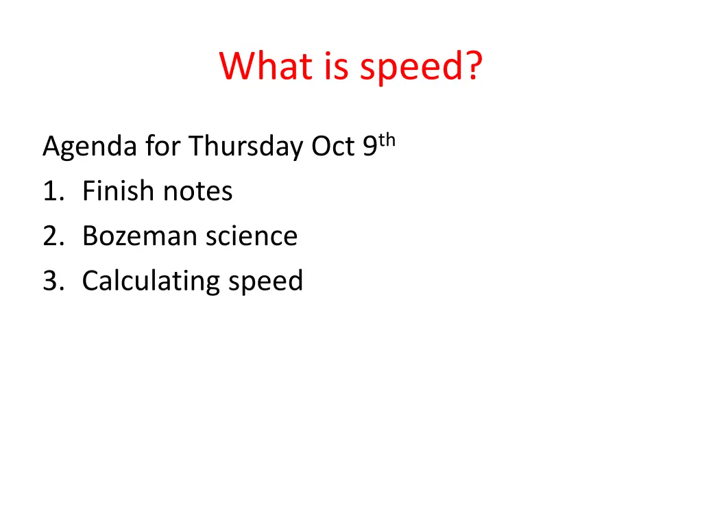 what is speed