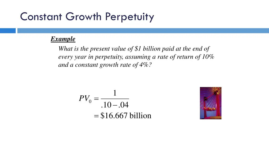 constant growth perpetuity 2