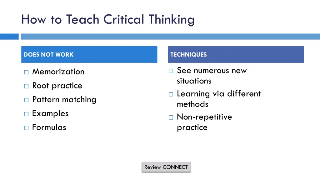 how to teach critical thinking