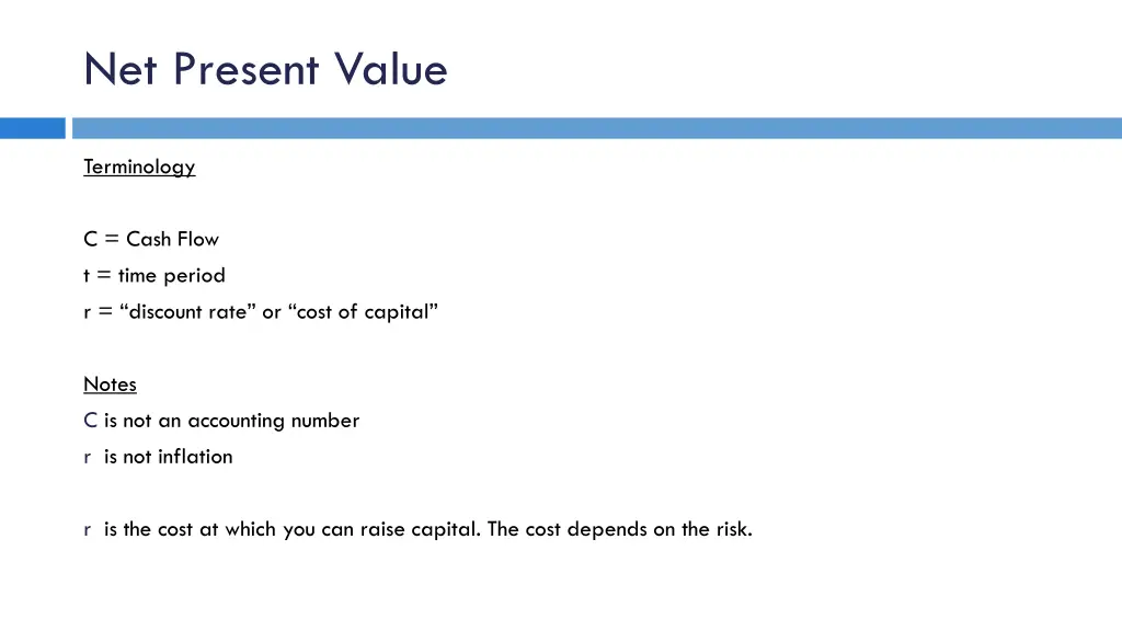 net present value 3
