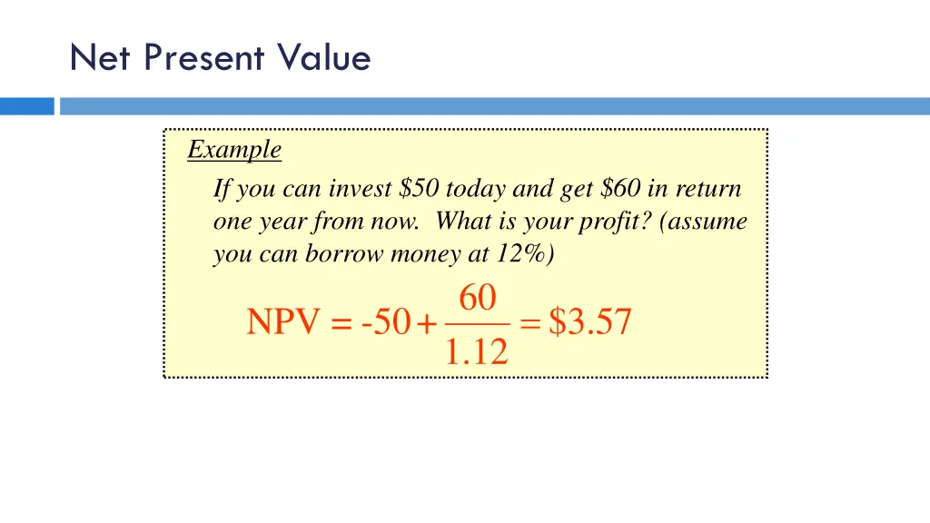 net present value 4