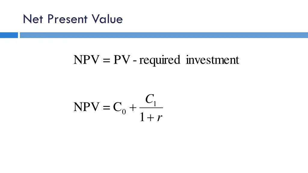 net present value 5