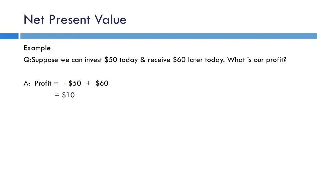 net present value