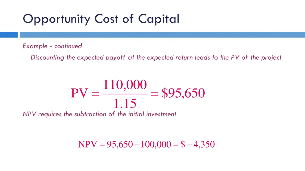 opportunity cost of capital 3