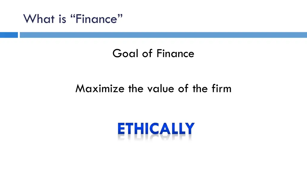 what is finance 3