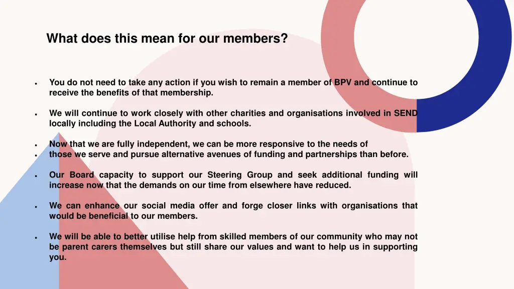 what does this mean for our members