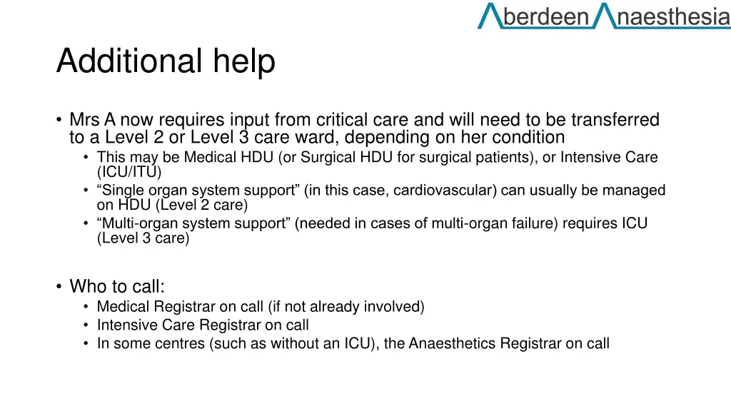 additional help