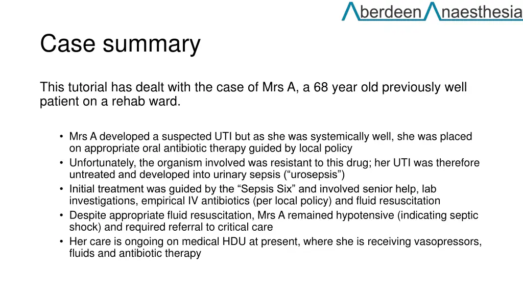 case summary