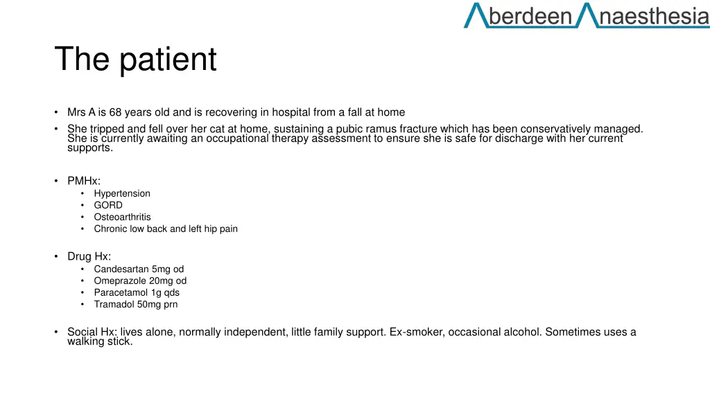the patient
