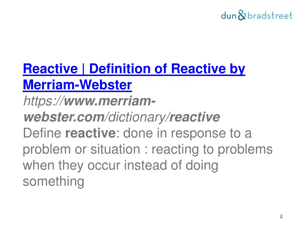 reactive definition of reactive by merriam