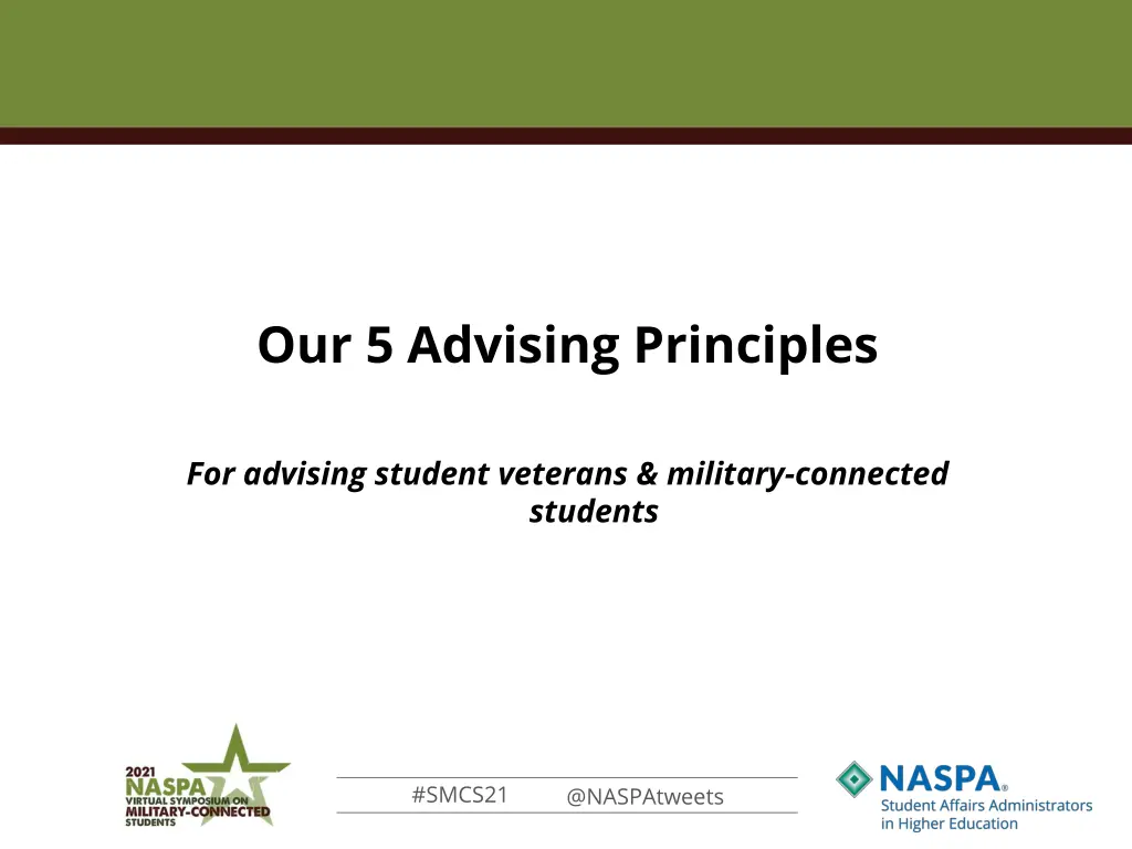 our 5 advising principles