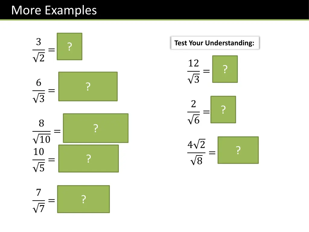 more examples