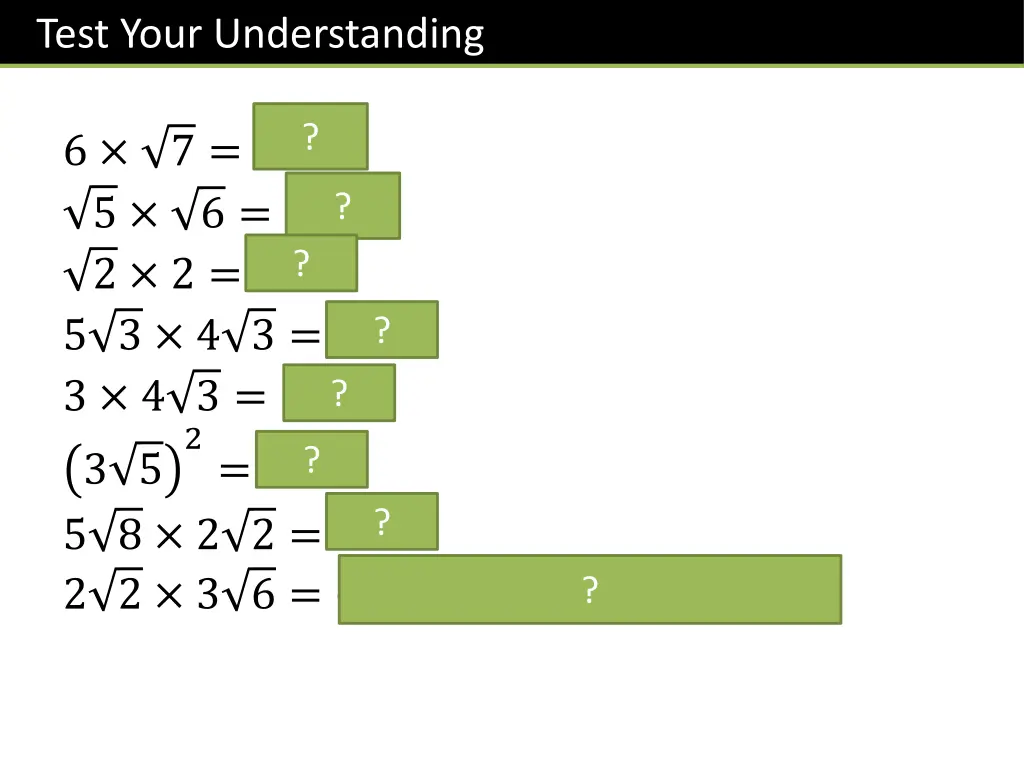 test your understanding 1