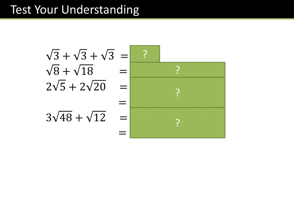 test your understanding 2