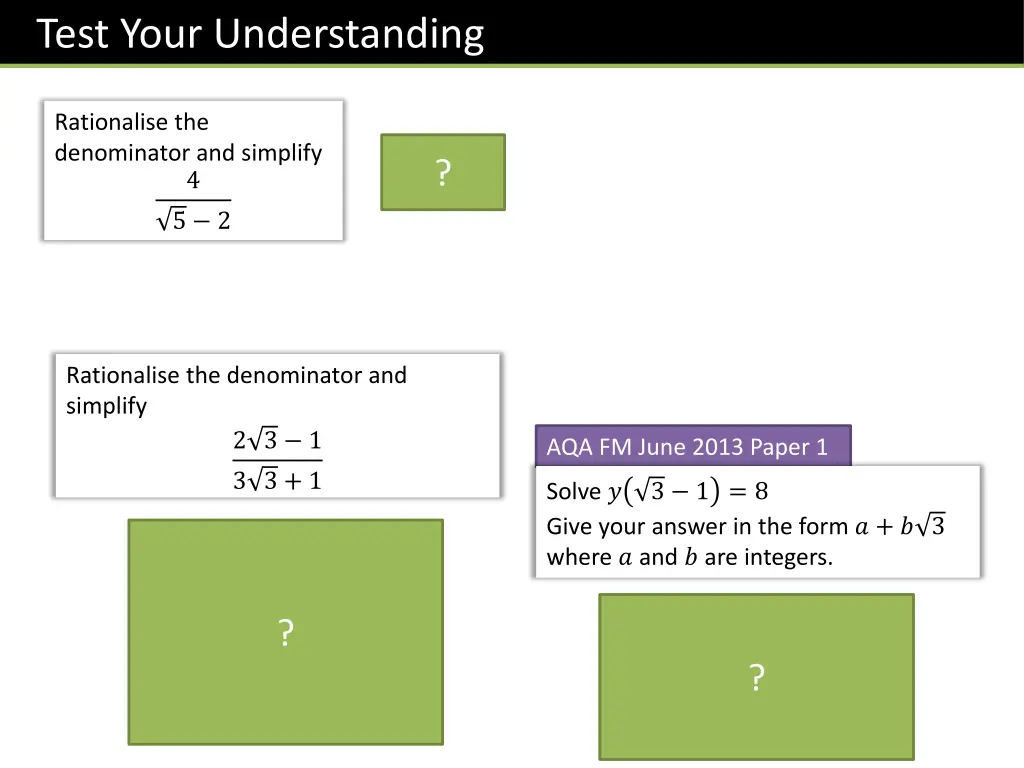 test your understanding 4