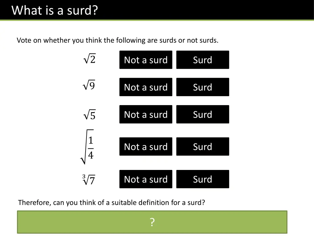 what is a surd