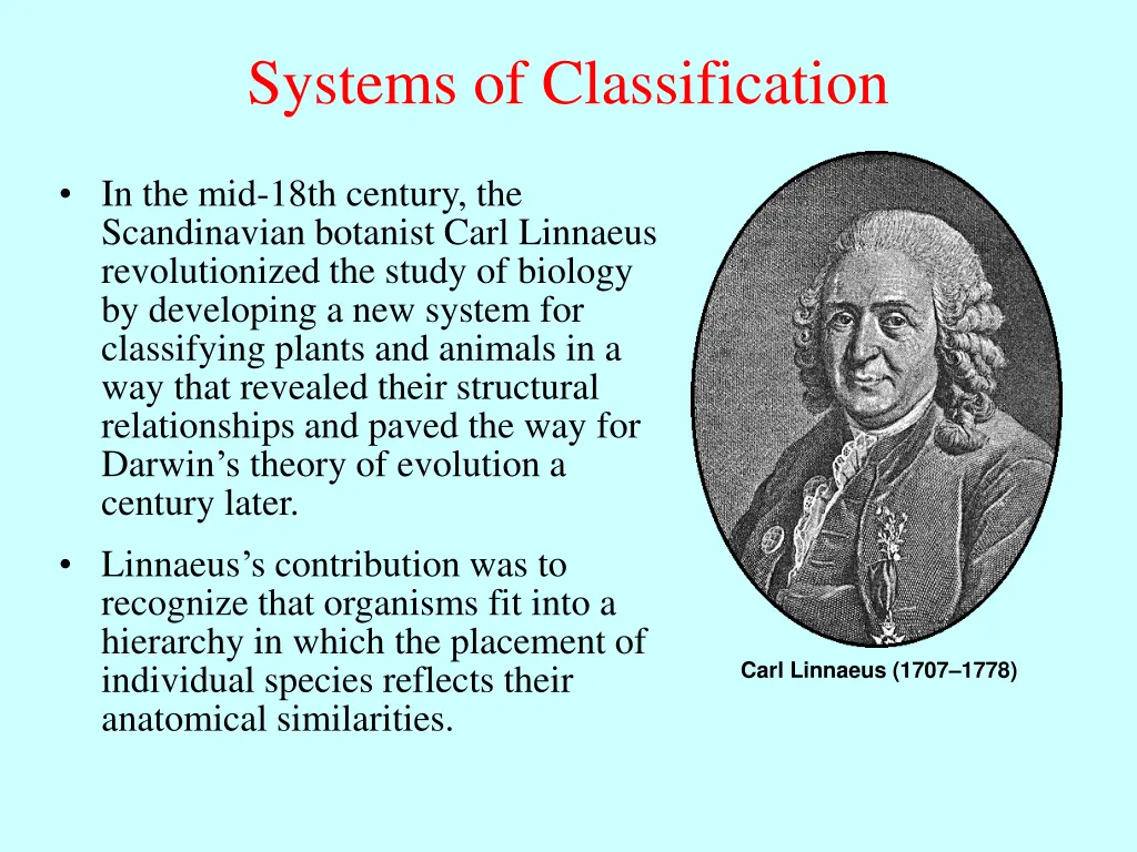 systems of classification