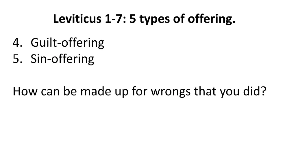 leviticus 1 7 5 types of offering 2