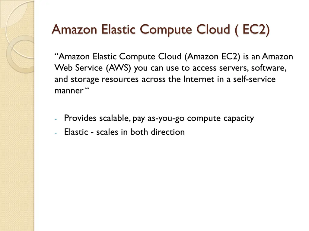 amazon elastic compute cloud ec2