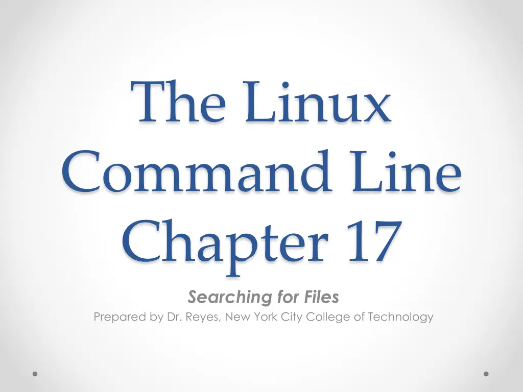 the linux command line chapter 17 searching