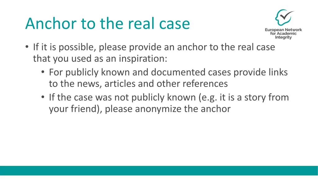anchor to the real case