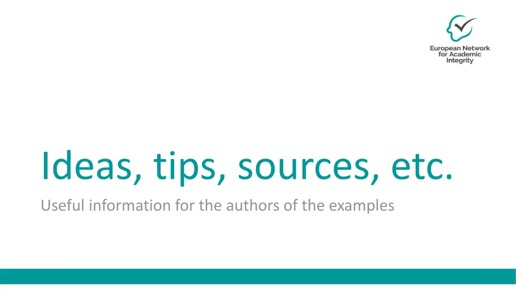 ideas tips sources etc useful information