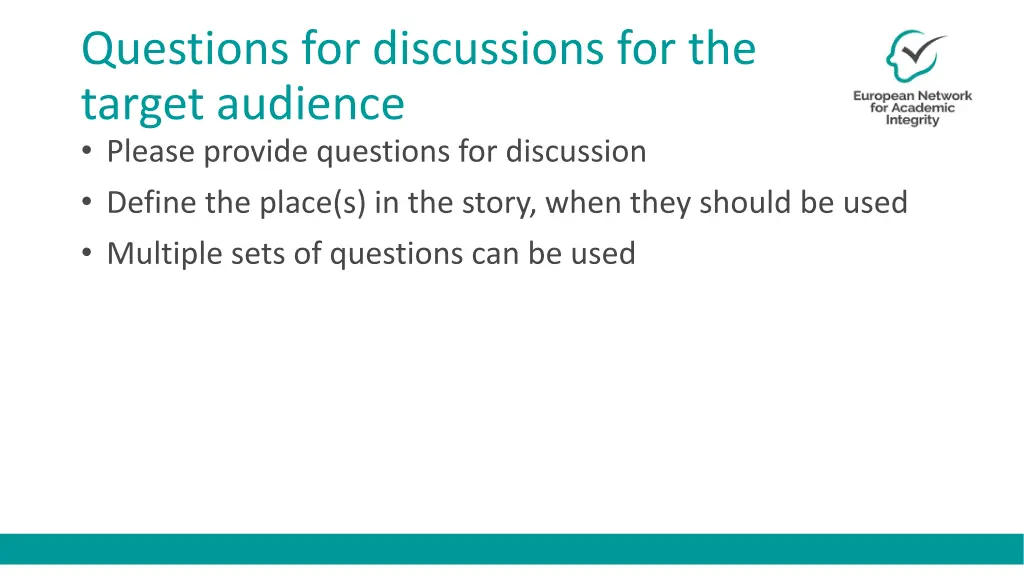 questions for discussions for the target audience