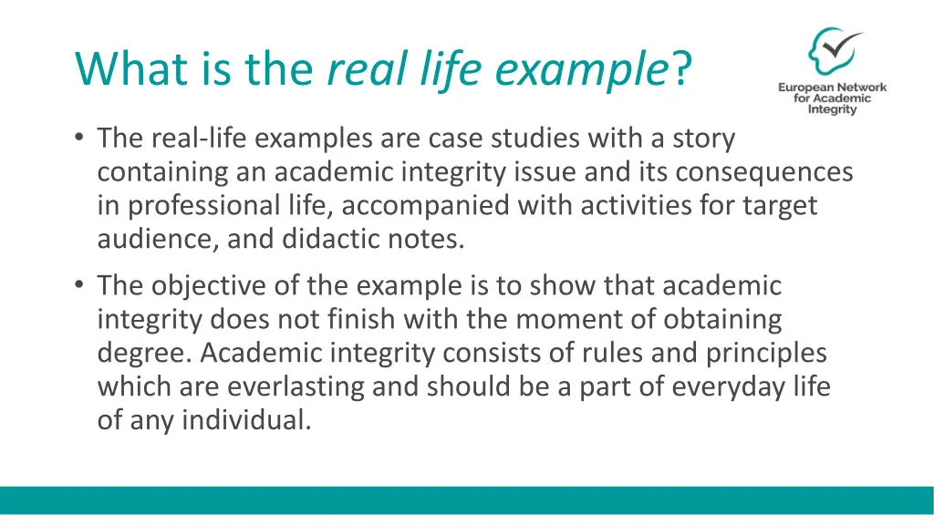 what is the real life example