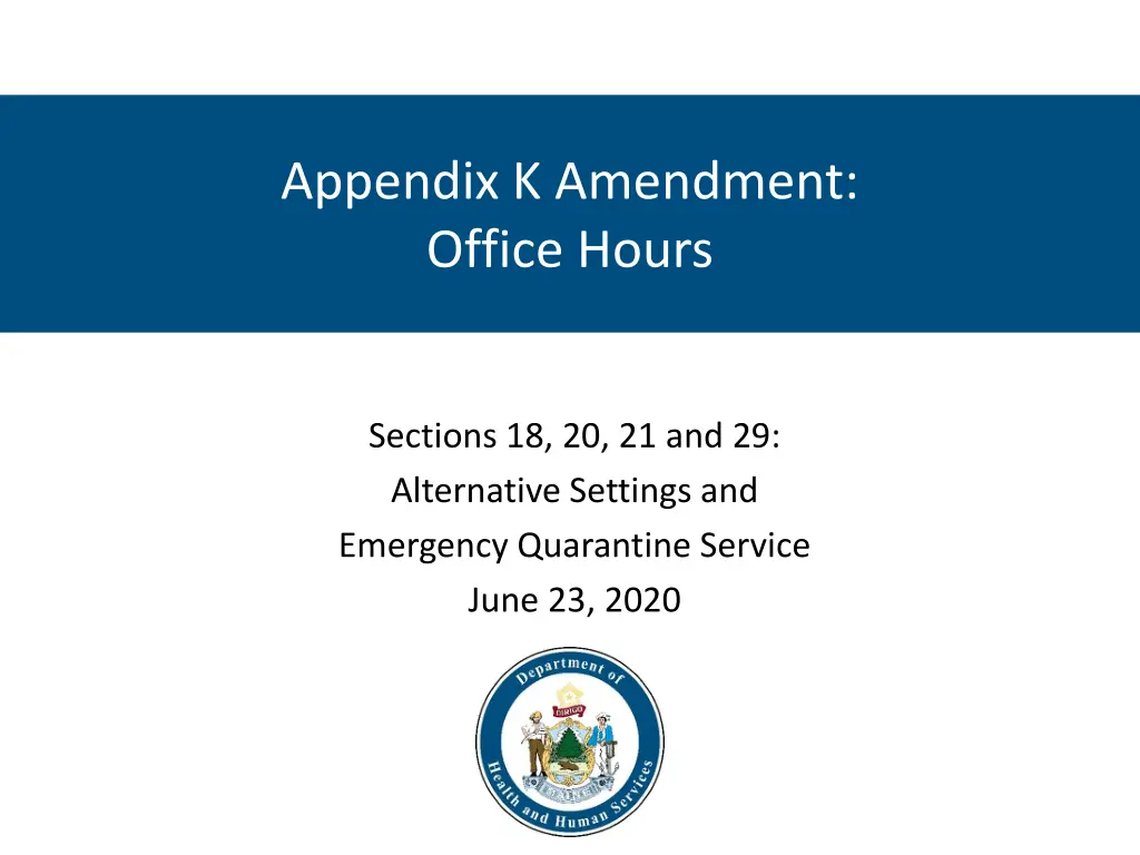 appendix k amendment office hours