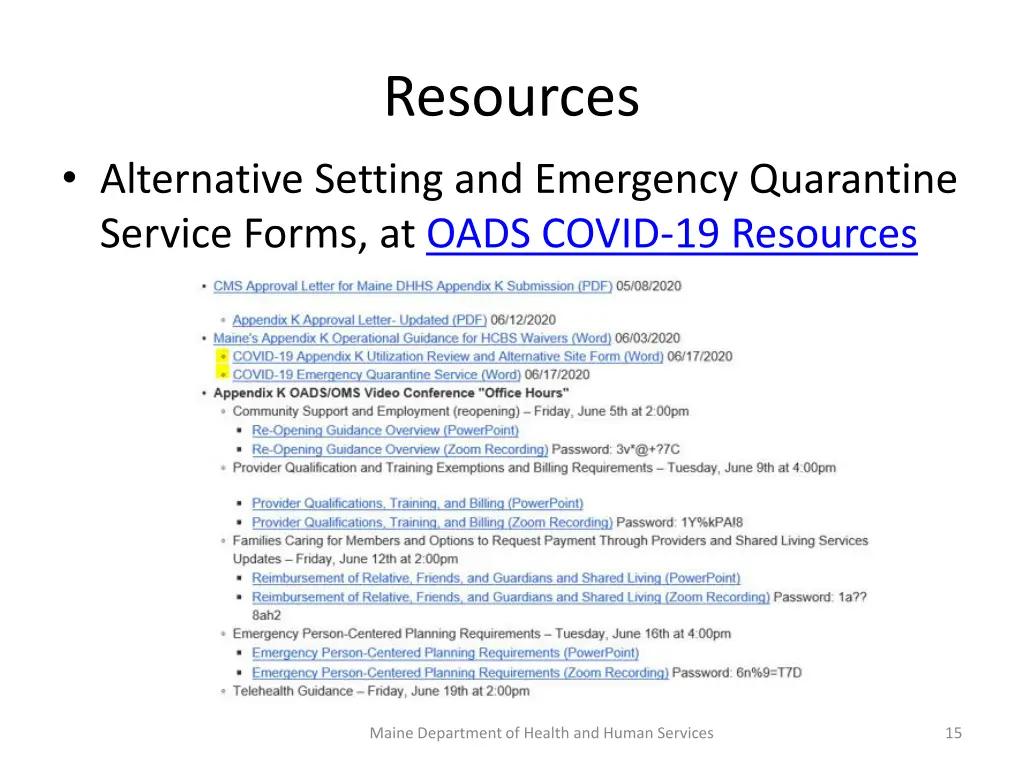 resources