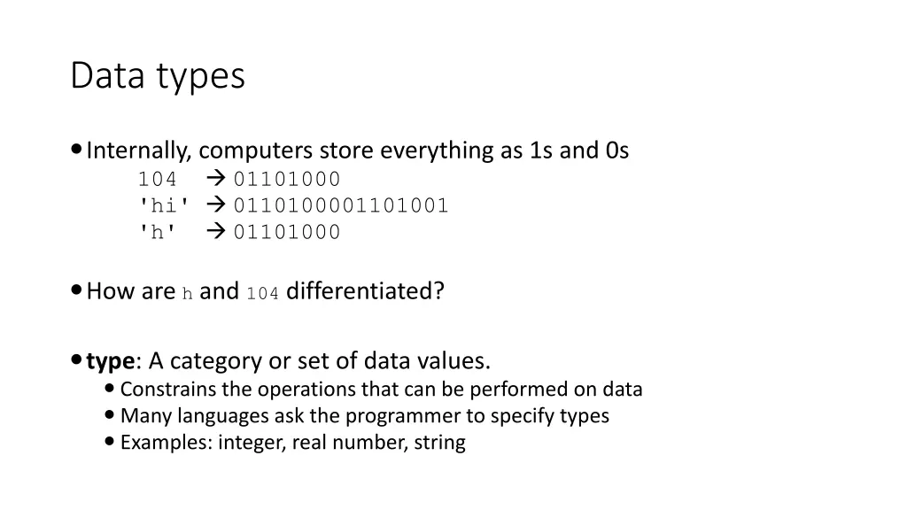 data types
