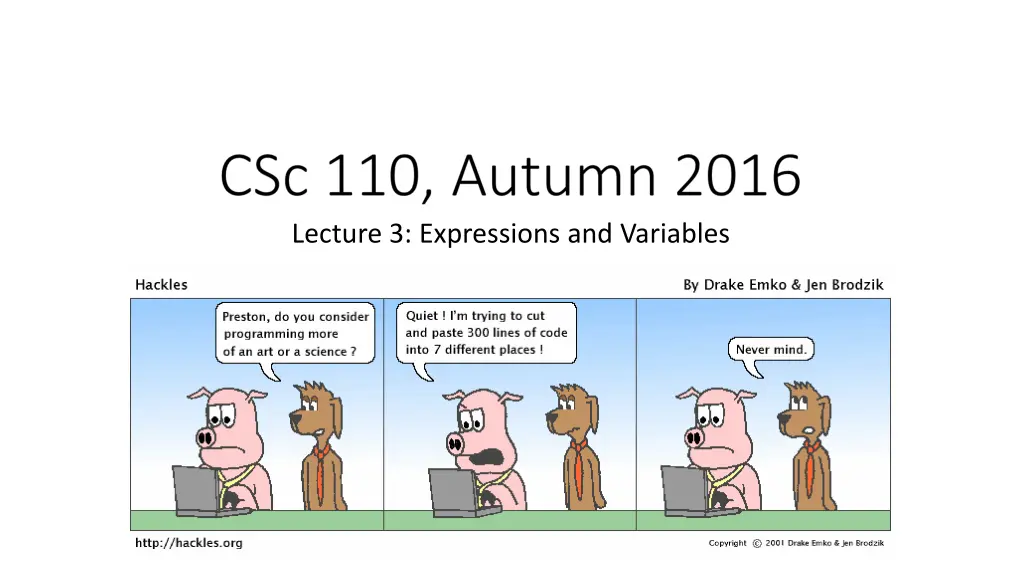 lecture 3 expressions and variables