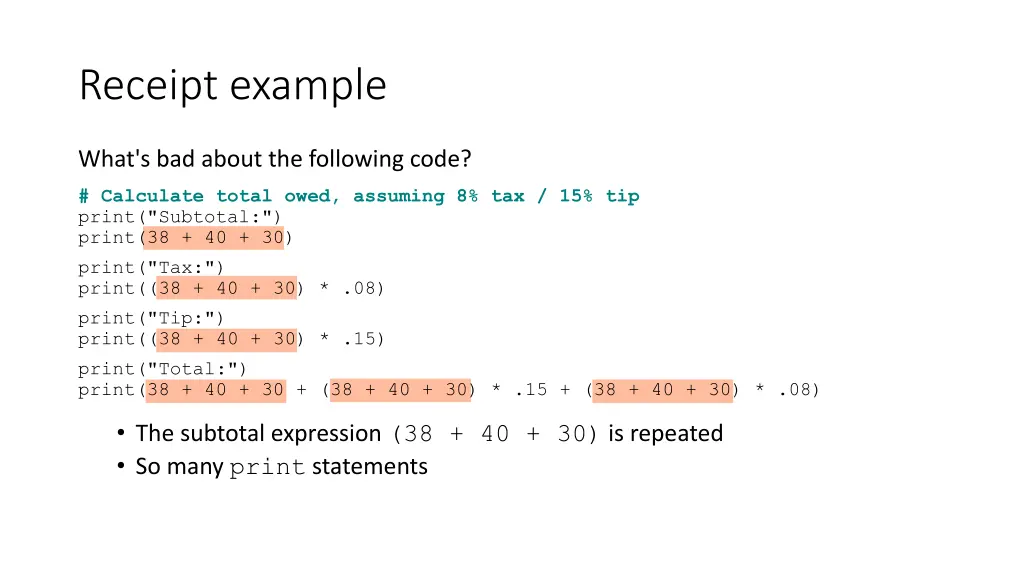 receipt example