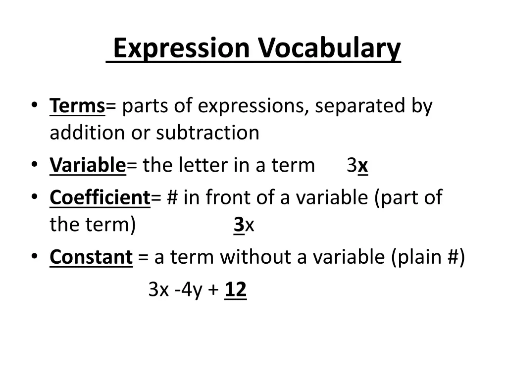 expression vocabulary