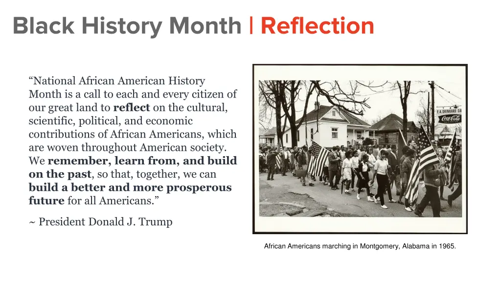 black history month reflection