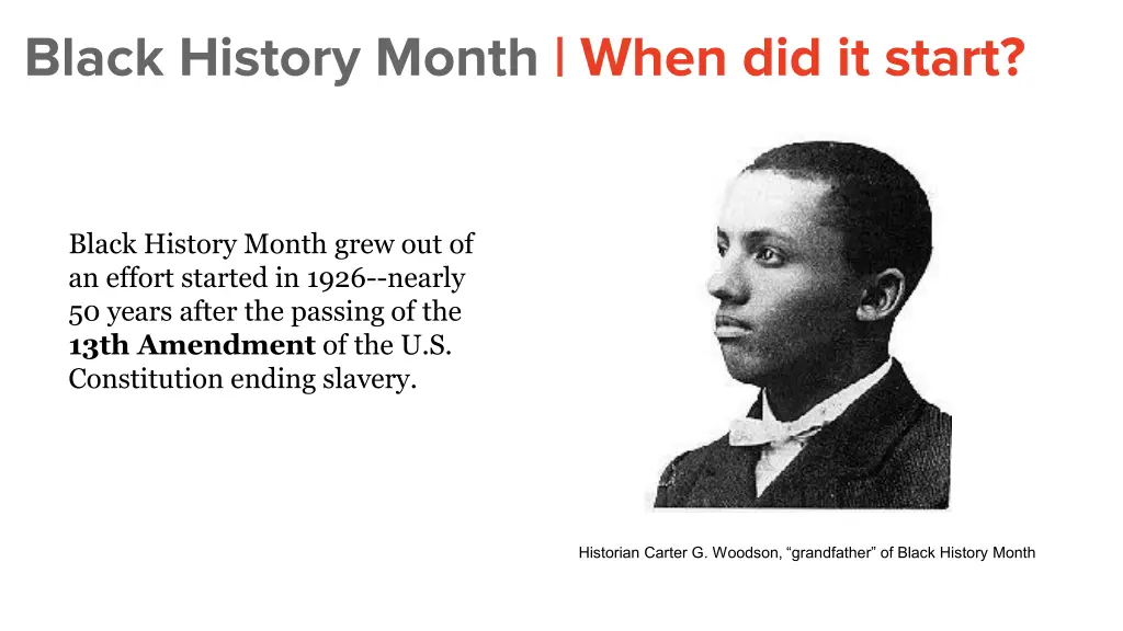black history month when did it start