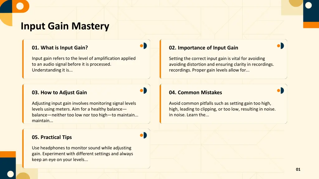 input gain mastery