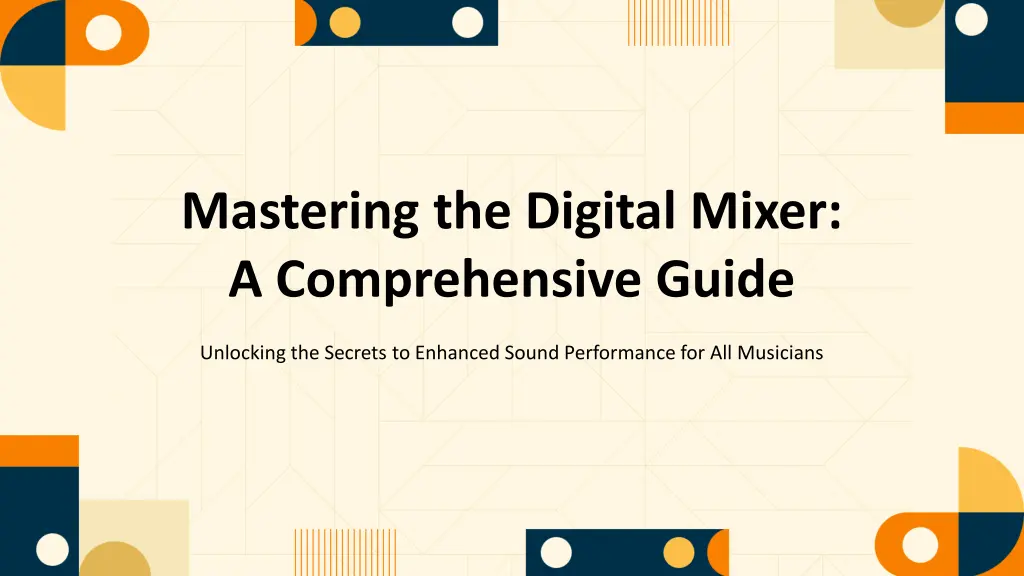 mastering the digital mixer a comprehensive guide