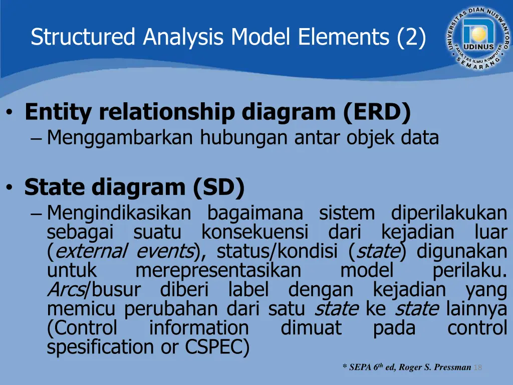 structured analysis model elements 2