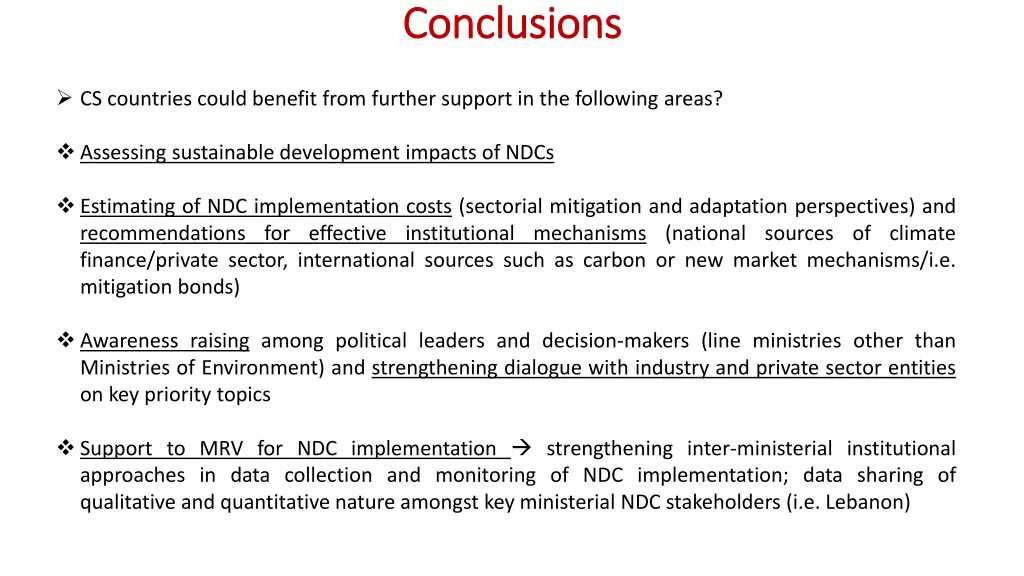 conclusions conclusions
